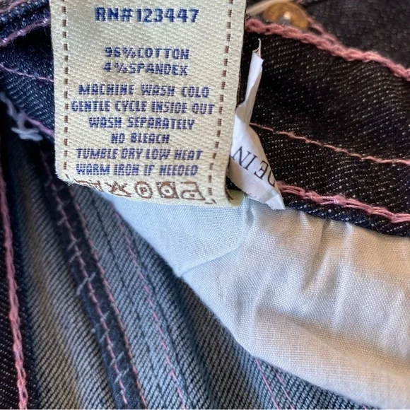 Miss Chic Jeans Rhinestone Straight Leg Jeans Size 9 - Picture 5 of 8